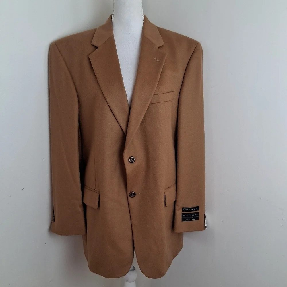 Jos. A. Bank Cashmere Gordon Camel Blazer Sport Jacket Size 42R NWT